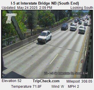 I-5 at Interstate Bridge NB (South End)